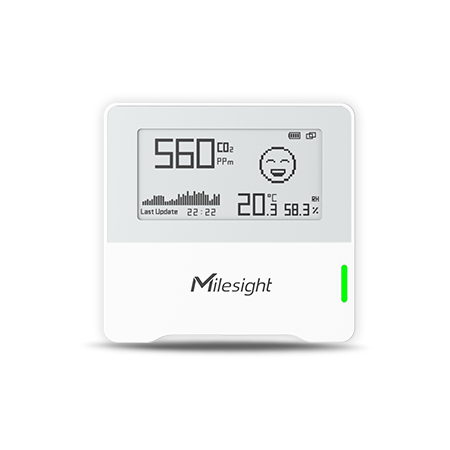 Sensore qualità dell’aria LoRaWAN® Milesight AM103-868M con display E-Ink