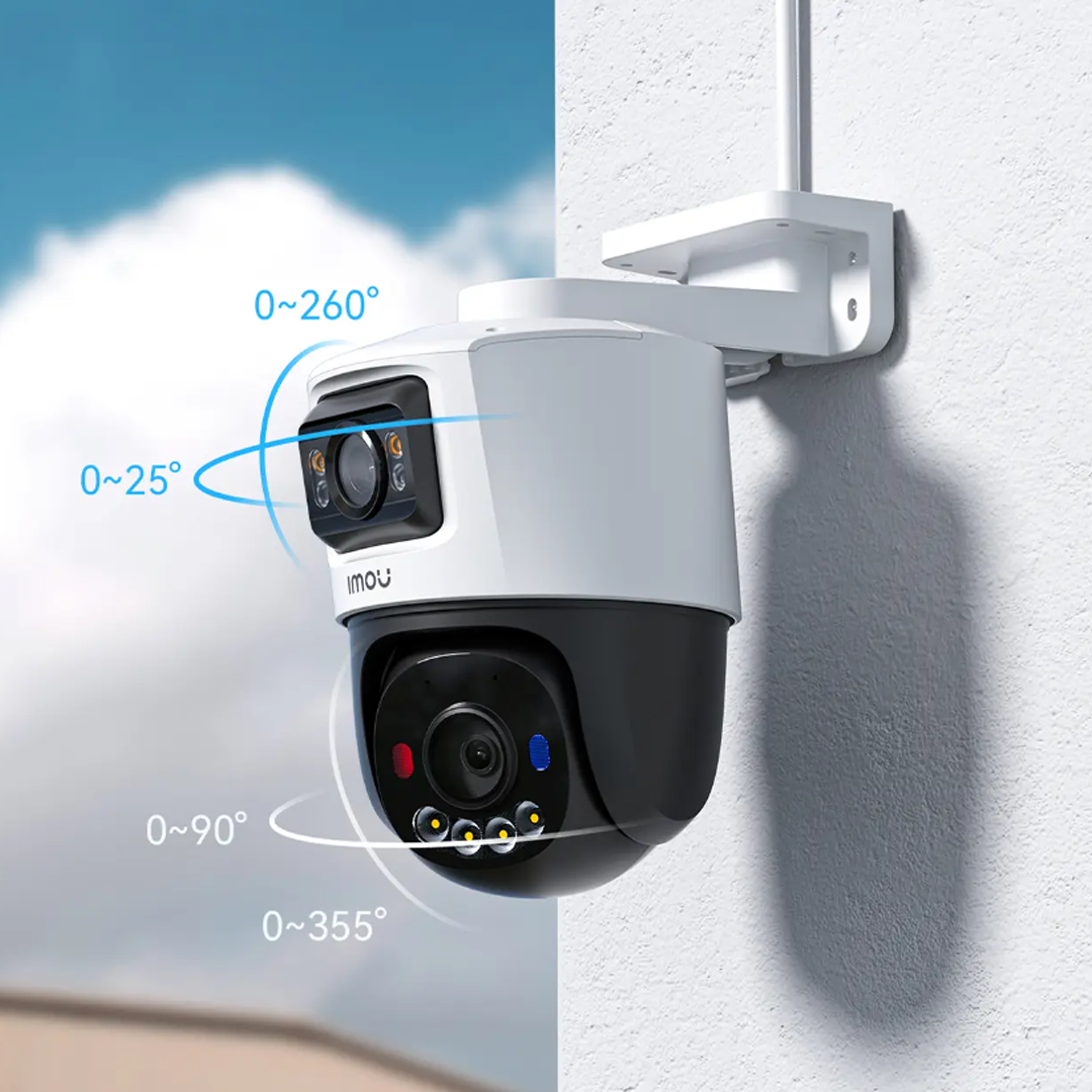 Imou PS70F – Telecamera IP Dual Lens 10MP (5MP + 5MP) PoE con AI e Copertura 360°