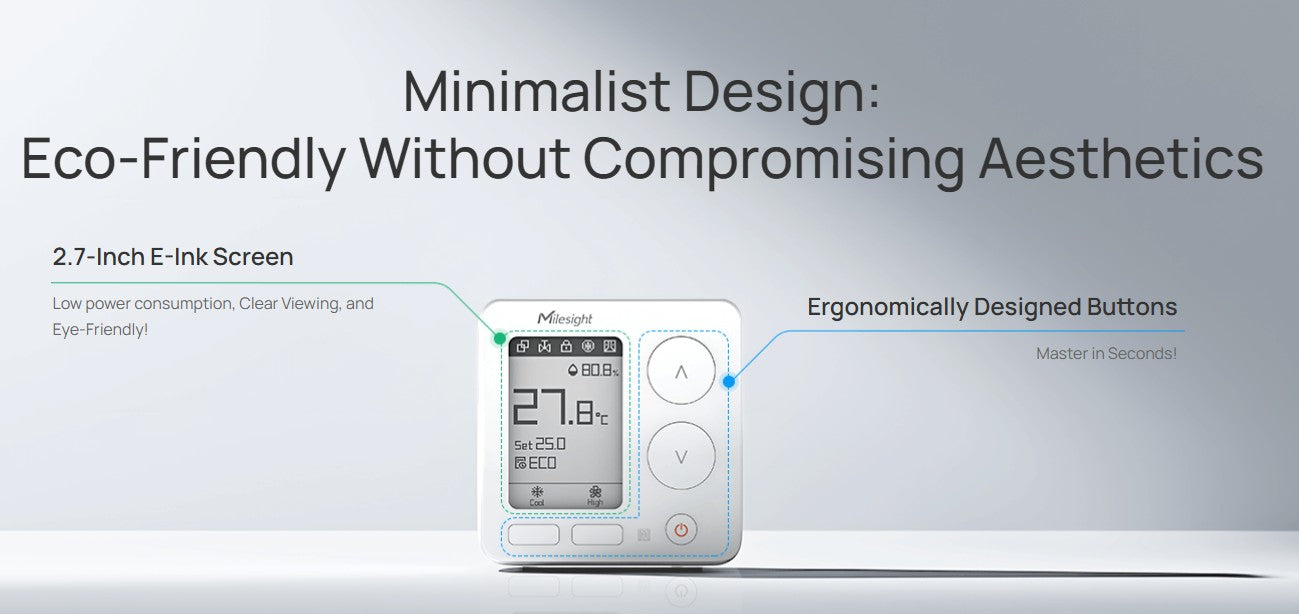 Milesight WT303 – Termostato LoRaWAN® per Fan Coil