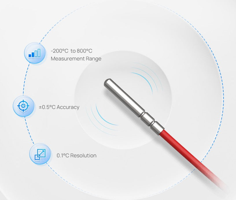 EM500-PT100-868M T200 – Sensore di Temperatura Industriale LoRaWAN® con sonda PT100 (-50 °C ~ 200 °C)