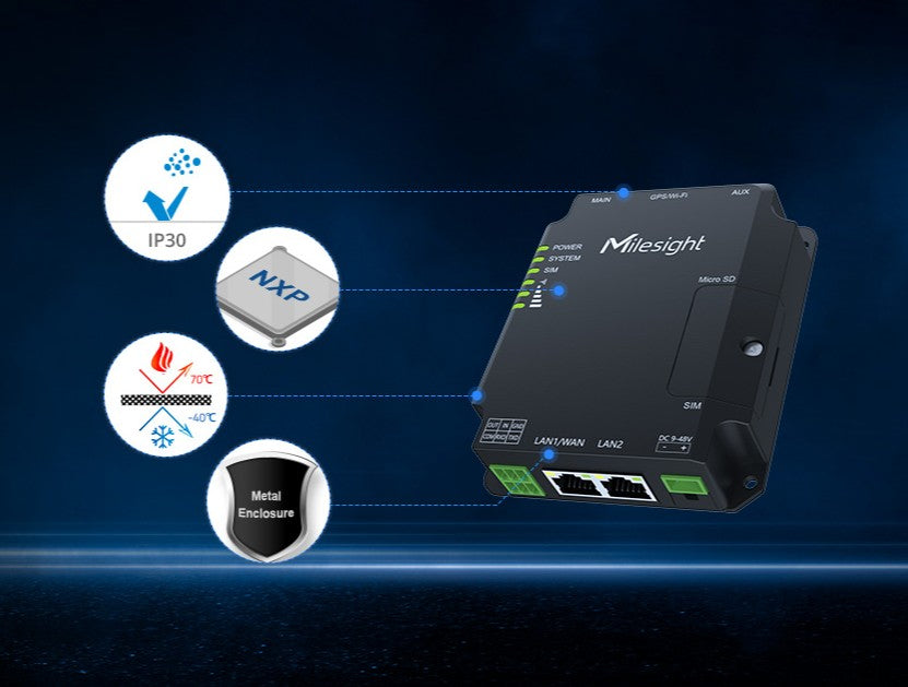Milesight UR32-L0GEU-W-485 - Router Industriale 4G Compatto con WiFi e RS485