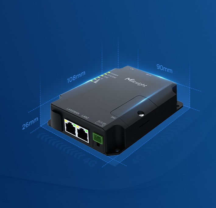 Router Industriale 4G LTE Milesight UR32L-L0GEU (No Wi-Fi, No PoE)