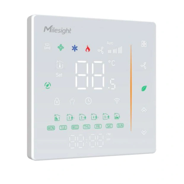 Milesight WT302-868M – Termostato LoRaWAN® per fan coil con controllo valvola analogico